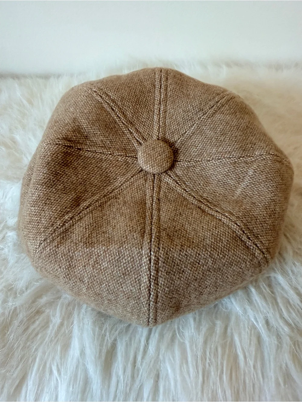 Tan / Beige Unisex Baker Boy Hat